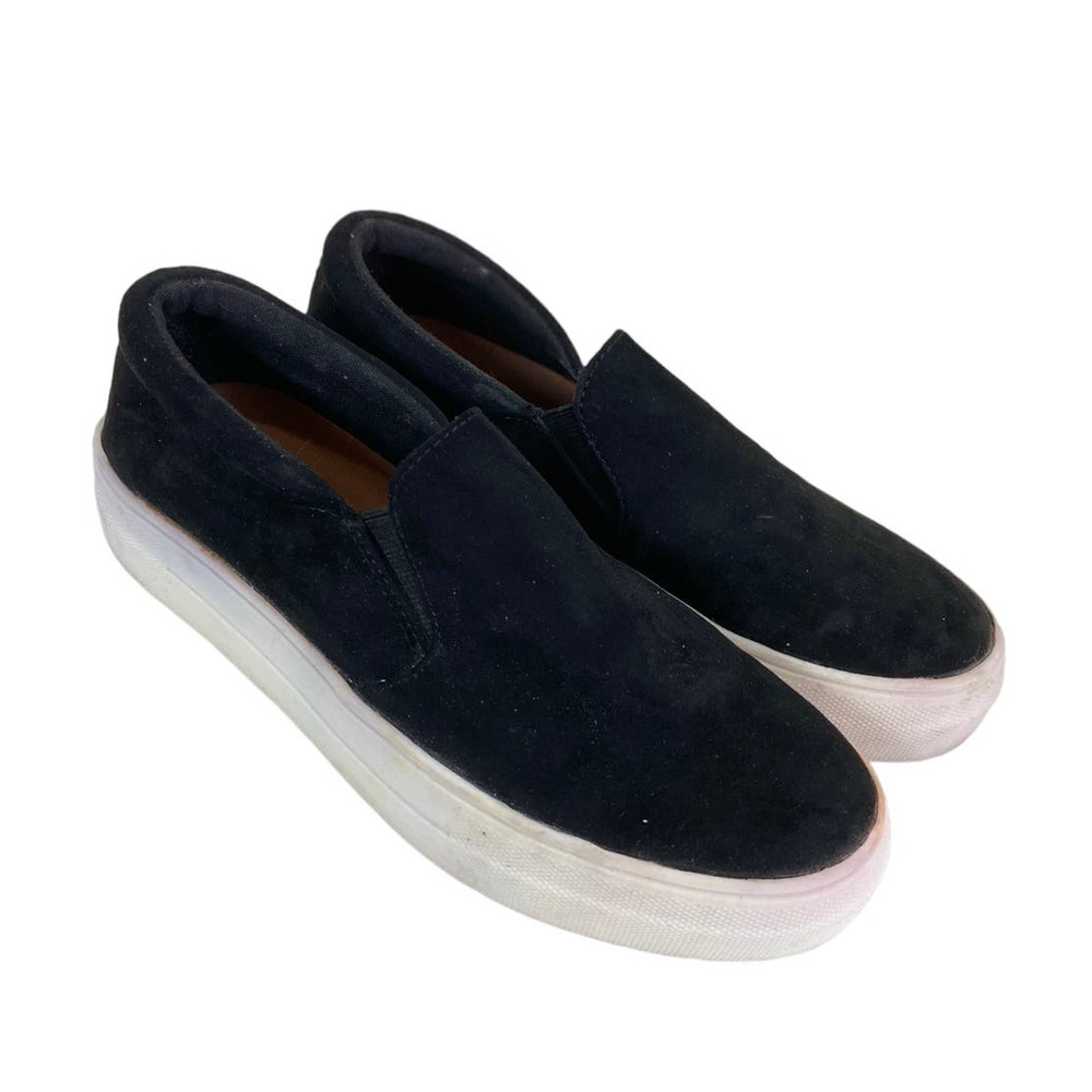 Women's Casual Shoes Candies Black Velvet Slip-on Sneakers 6